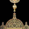 Крест-икона № 22 запрестольная выпиловка гравир. живопись золоче