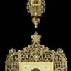 Крест-икона № 27 запрестольная гравировка живопись золочение кам