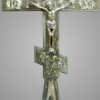 Крест напрестольный малый литьевое распятие, гравировка серебро