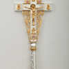 Крест напрестольный №3 рант, литьевое распятие, гравировка /золо